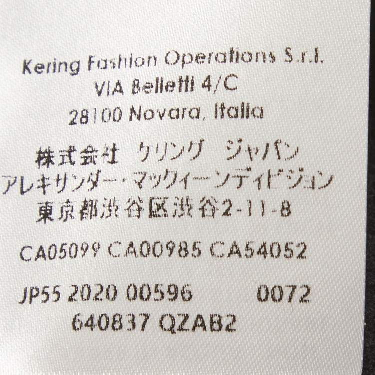 Pre Owned Alexander McQueen Black Check Pattern Wool Leather Corset Midi Dresses M