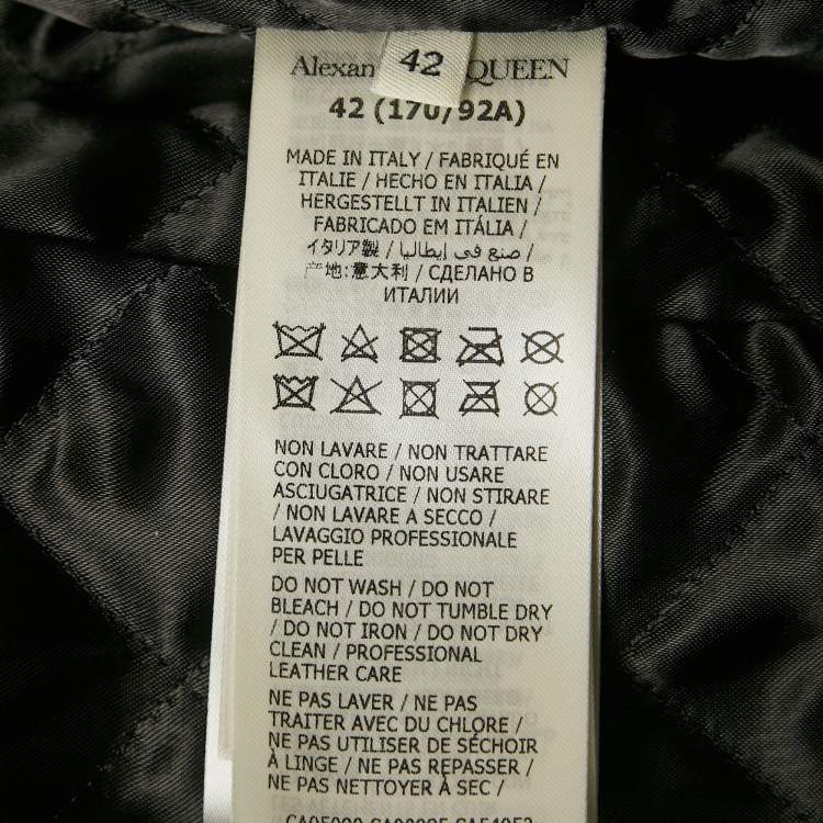 Pre Owned Alexander McQueen Red Real Lamb Leather Jacket M