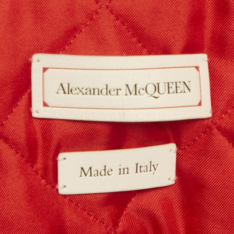 مملوكة مسبقًا Alexander McQueen Black Leather Studded Biker Jacket S