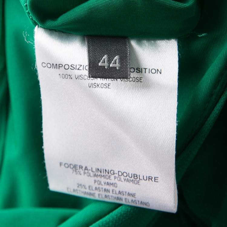 Pre Owned Alexander McQueen Emerald Green Knit Pleated Sleeveless Midi Dress M