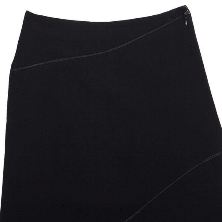 Pre Owned Alexander McQueen Diagonal Zipper Skirt S