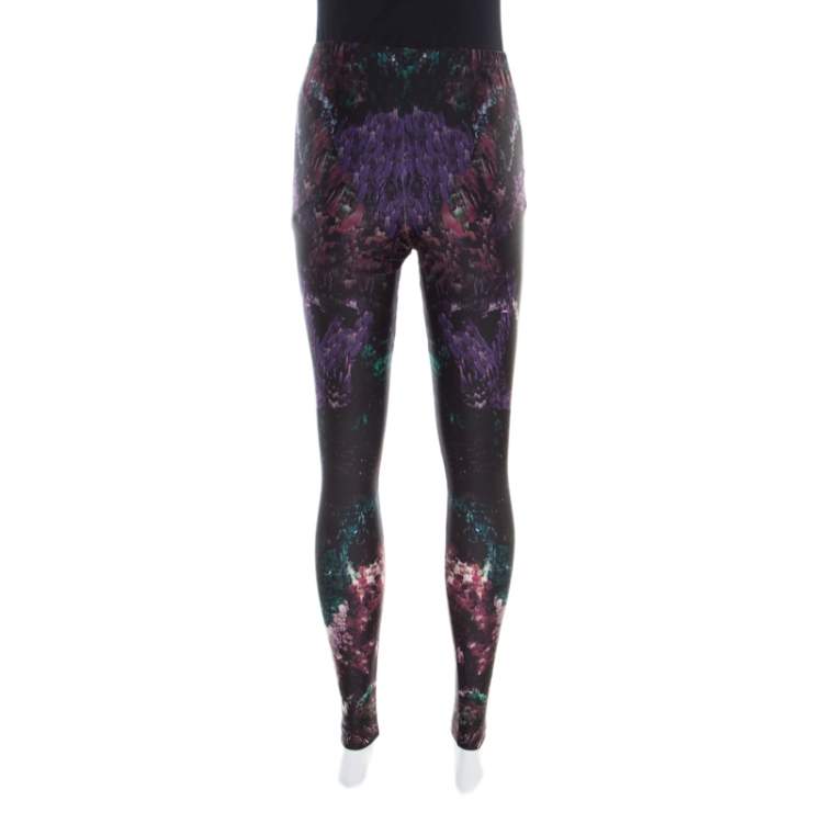 Pre Owned Alexander McQueen Multicolor Digital Print Leggings L