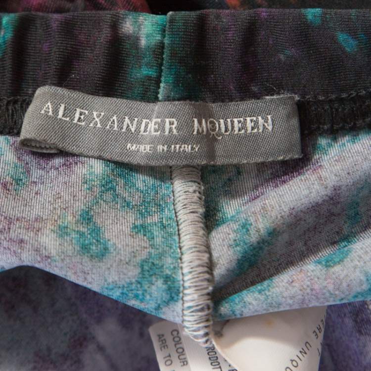 Pre Owned Alexander McQueen Multicolor Digital Print Leggings L