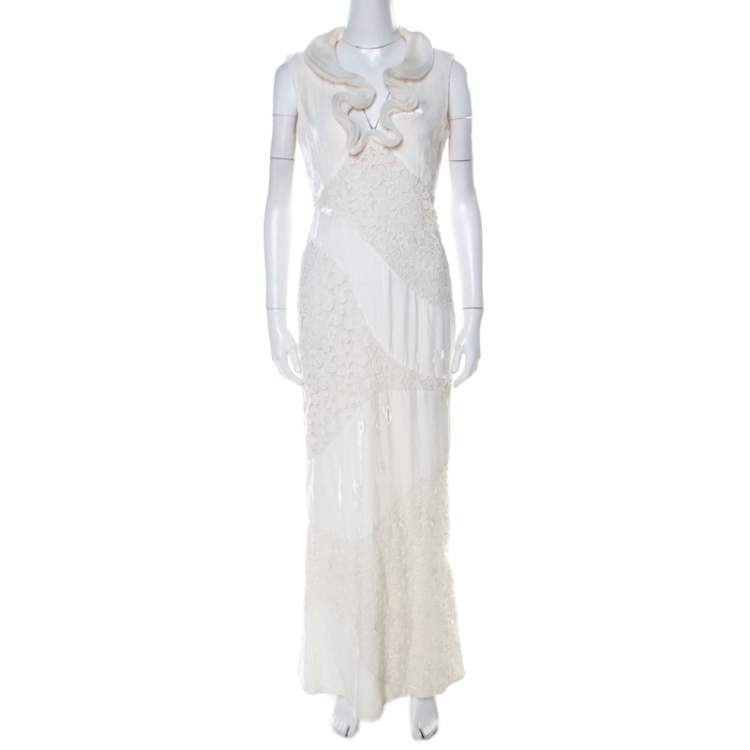 white velvet gown
