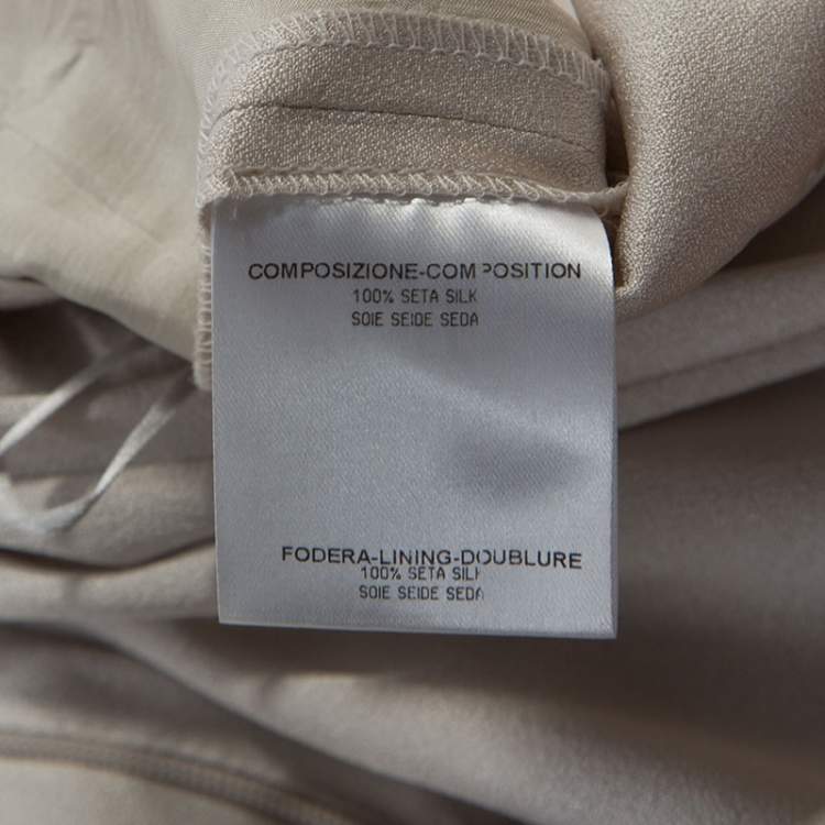Pre Owned Alexander McQueen Cream Sheen Silk Balloon Pants S 