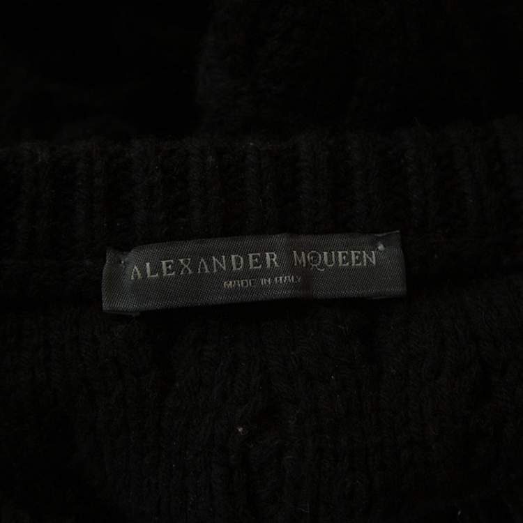 alexander mcqueen skull cable knit sweater