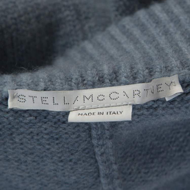 Pre Owned Stella McCartney Pale Blue Wool Drop Crotch Ankle Pants S