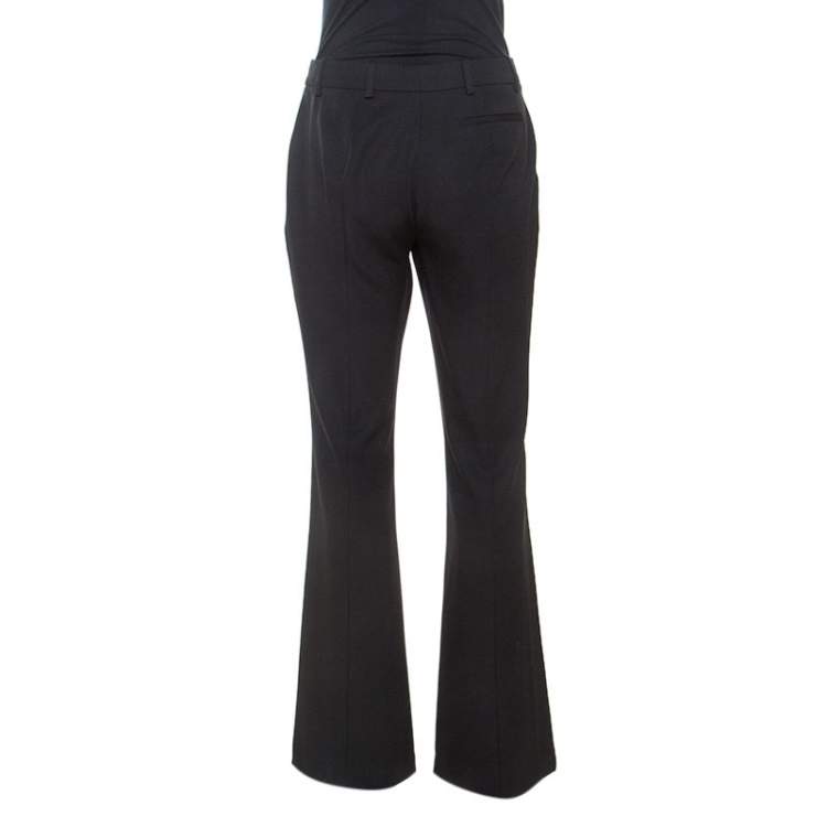 Pre Owned Alexander McQueen Black Wool Flared Trousers M