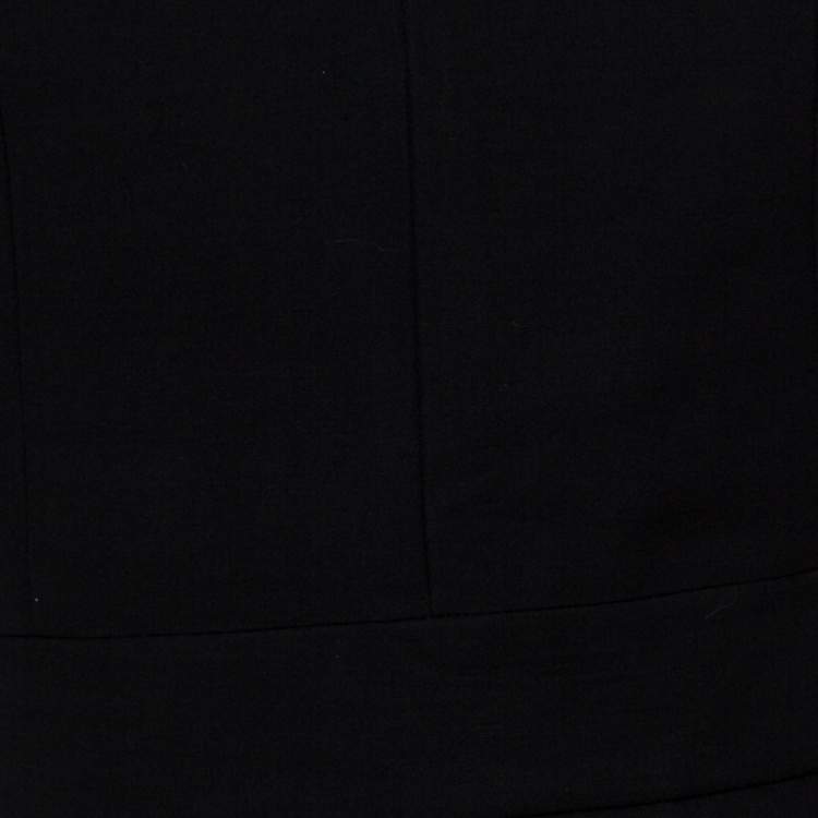 Pre Owned Alexander McQueen Black V Neck Sleeveless Peplum Top M