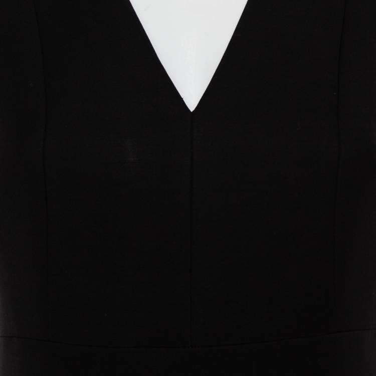 Pre Owned Alexander McQueen Black Wool & Silk Sleeveless Peplum Top S
