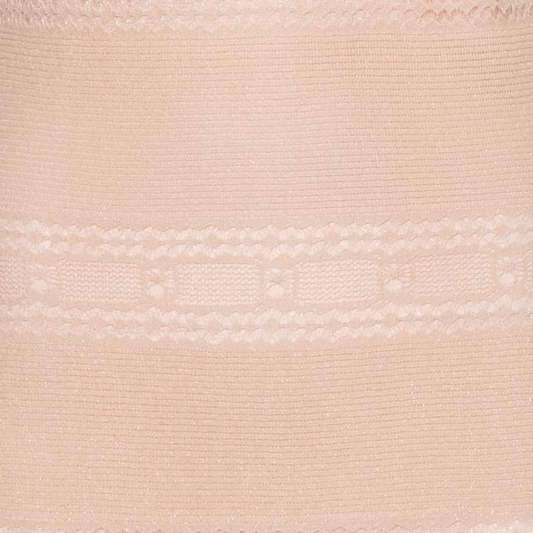 مملوكة مسبقًا Alexander McQueen Light Pink Perforated Mesh Ruffled Mini Dress M