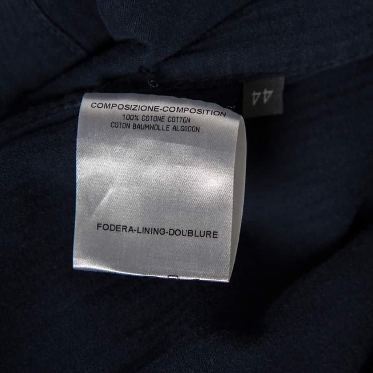 Pre Owned Alexander McQueen Blue Denim Diagonal Zipper Jacket M 