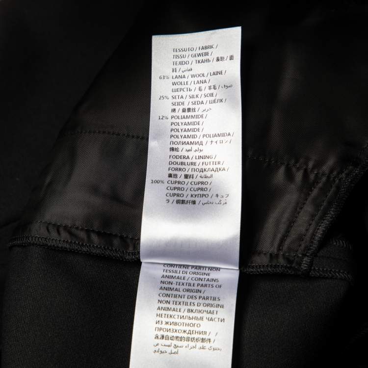 Pre Owned Alexander McQueen Black Wool And Silk Cropped Trousers M