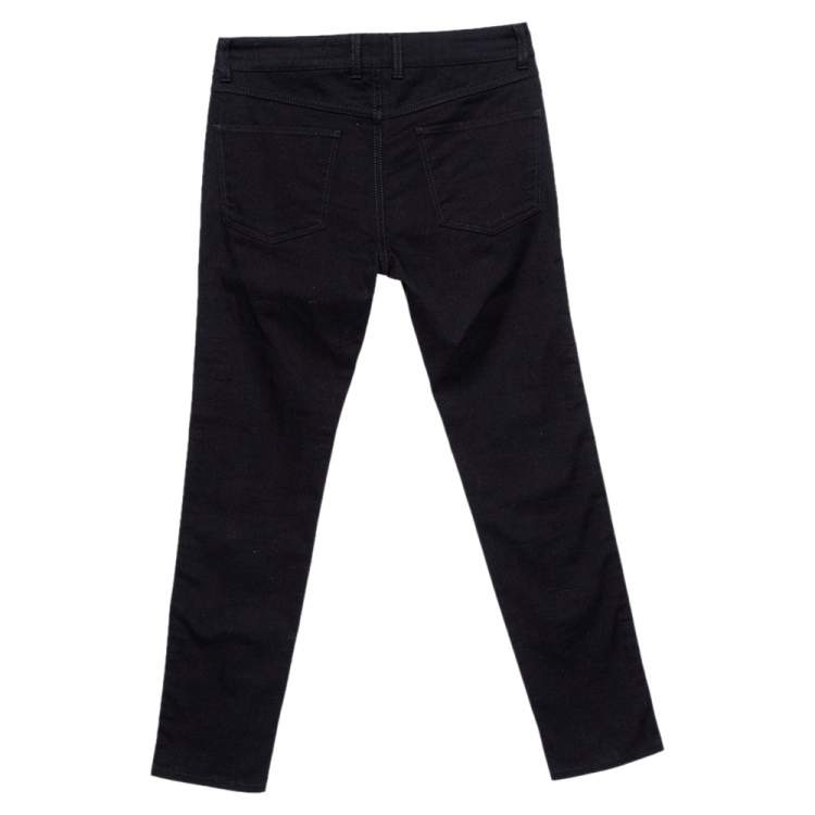 Pre Owned Alexander McQueen Black Denim Contrast Detail Skinny Jeans S