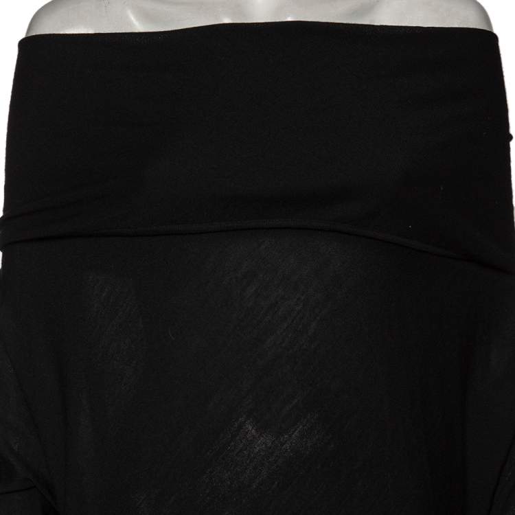 Pre Owned Alexander McQueen Black Knitted Off-Shoulder Dress L 