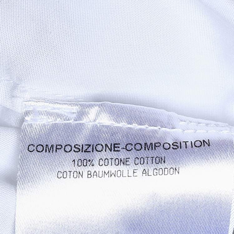 Pre Owned Alexander McQueen White Cotton Peplum Shirt S