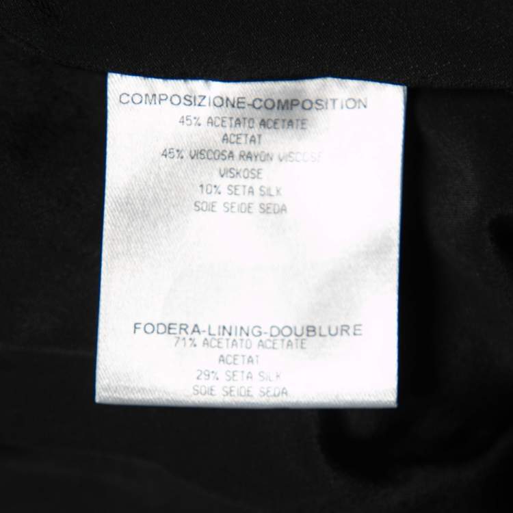Pre Owned Alexander McQueen Black Crepe Overlay Detail Blazer M