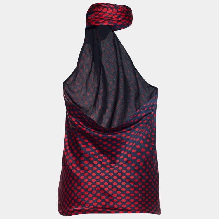 【関税送料込!!★特価 】ALEXANDER MCQUEEN シルクトップス Alexander McQueen Bicolor Silk Polka Dot Fringed Scarf