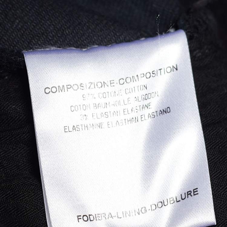 Pre Owned Alexander McQueen Black Denim Embroidered Detail Tapered Jeans L