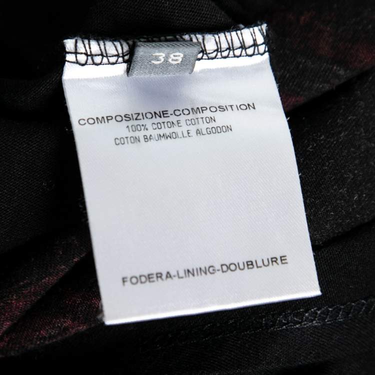 Pre Owned Alexander McQueen Black Floral Print  Jersey Tank Top S
