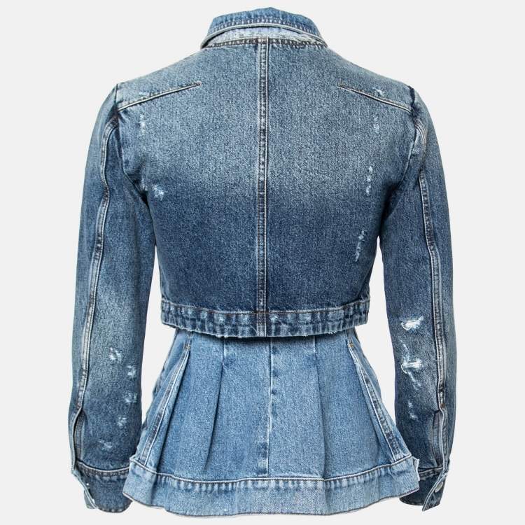ブルゾン ALEXANDER MCQUEEN FLARED DENIM JACKET Alexander McQueen Denim Jacket | Blue | FARFETCH