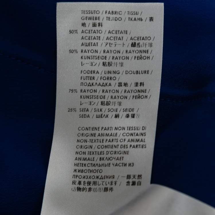 Pre Owned Alexander McQueen Blue Crepe Tailored Trousers M