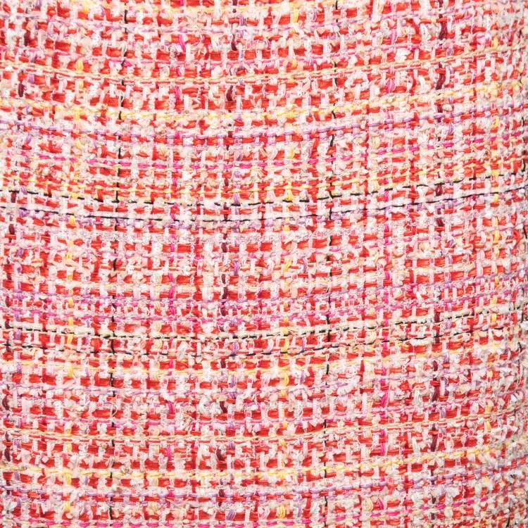 Pre Owned Alexander McQueen Multicolor Tweed Pencil Skirt M