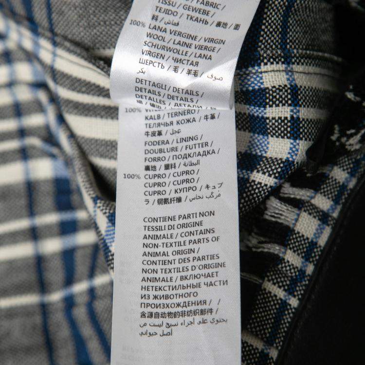 Pre Owned Alexander McQueen Black/Blue Checked Mini Kilt Skirt S