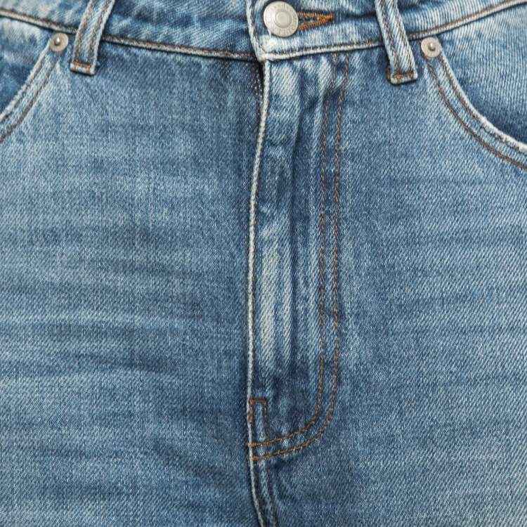 Pre Owned Alexander McQueen Blue Distressed Denim Jeans M Waist 27"