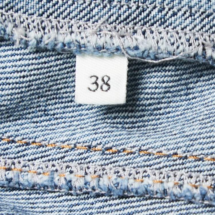 Pre Owned Alexander McQueen Blue Denim Sleeveless Midi Dress S