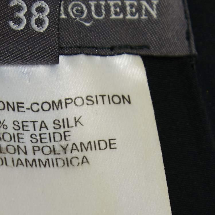 Pre Owned Alexander McQueen Vintage Black Silk Bustier Corset Top S