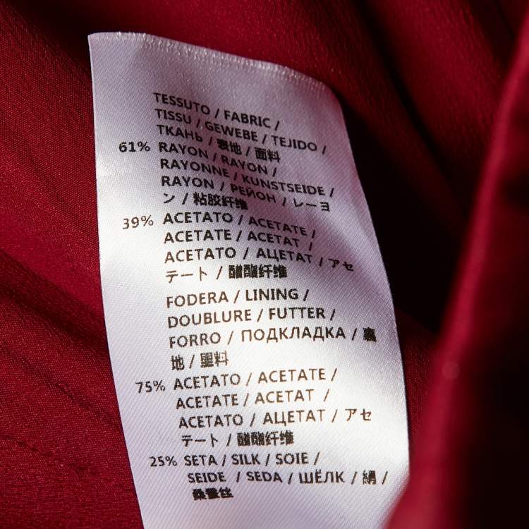Pre Owned Alexander McQueen Burgundy Crepe Strapless Gown S