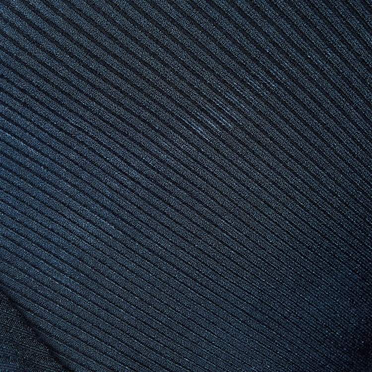 Pre Owned Alexander McQueen Navy Blue Knit Sleeveless Slip Dress M