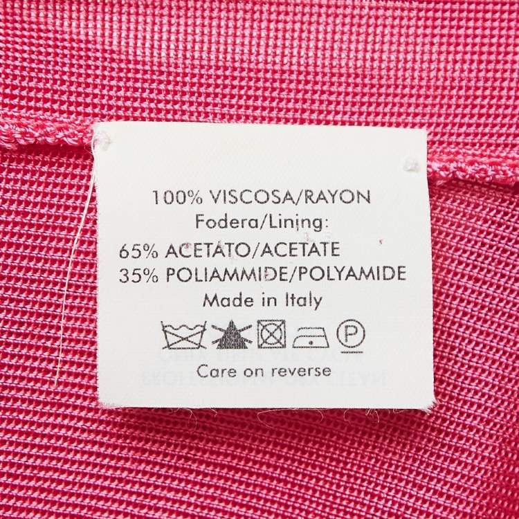 Pre Owned Alexander McQueen Pink Knit Twist Detail Sleeveless Midi Dress L