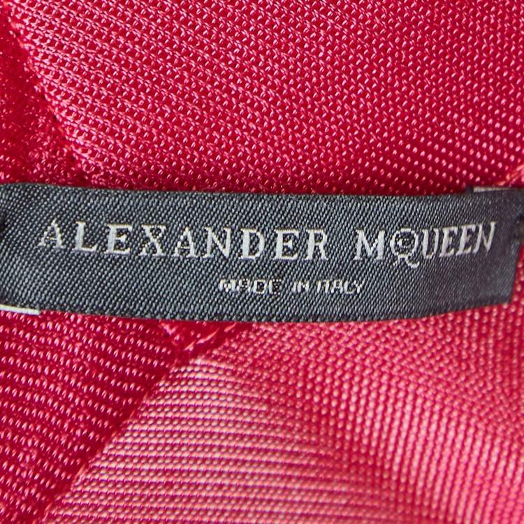 Pre Owned Alexander McQueen Pink Knit Twist Detail Sleeveless Midi Dress L