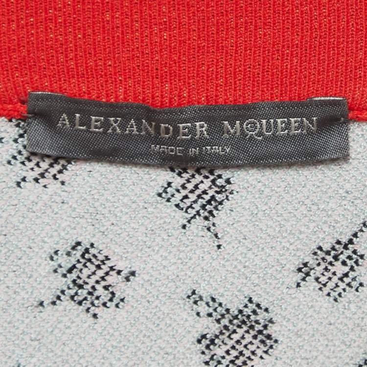 Pre Owned Alexander Mcqueen Multicolor Floral Intarsia Stretch Knit Mini Skirt XXS