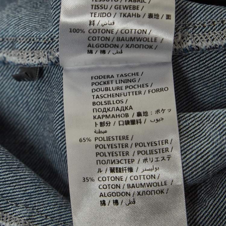 Pre Owned Alexander McQueen Blue Layered Denim Jacket M