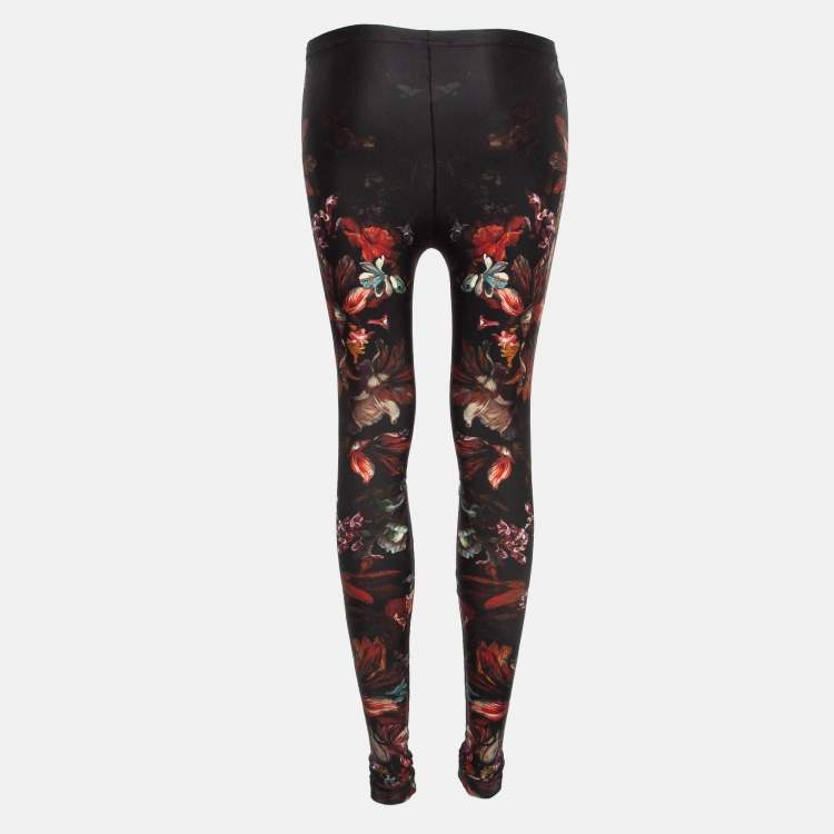 Pre Owned Alexander McQueen Multicolor Floral Printed Jersey Legging S