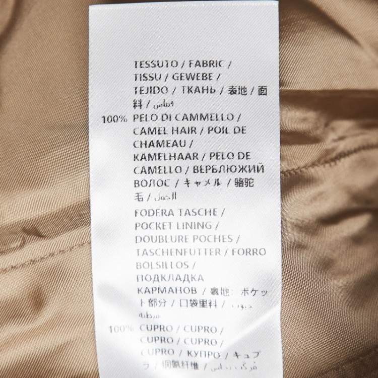 Pre Owned Alexander McQueen Beige Camel Hair Tapered Trousers L