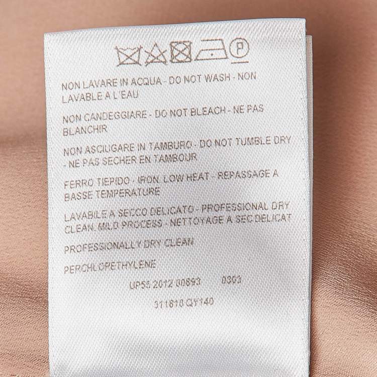 Pre Owned Alexander McQueen Beige Crepe Ruffle Mini Skirt M