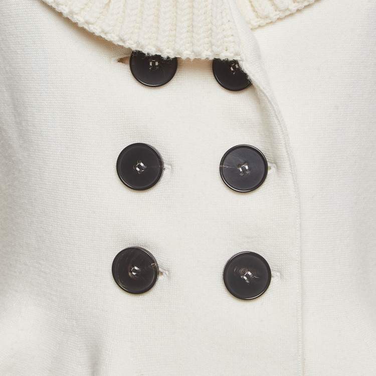 Pre Owned Alexander McQueen White Wool Peplum Jacket M