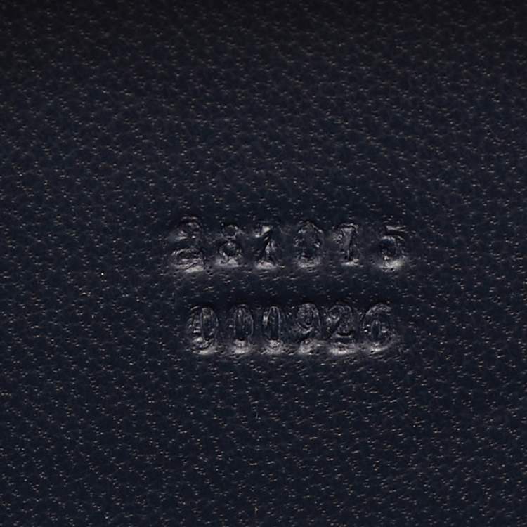Pre Owned Alexander McQueen Navy Blue Textured Suede Studded Skull Clutch