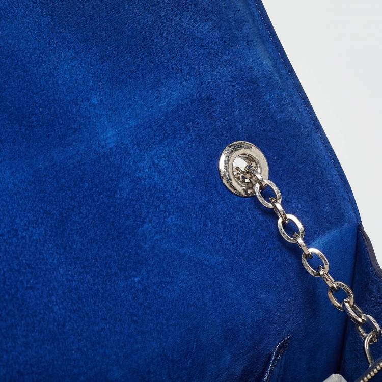 Pre Owned Alexander McQueen Blue Leather Heroine Shoulder Bag