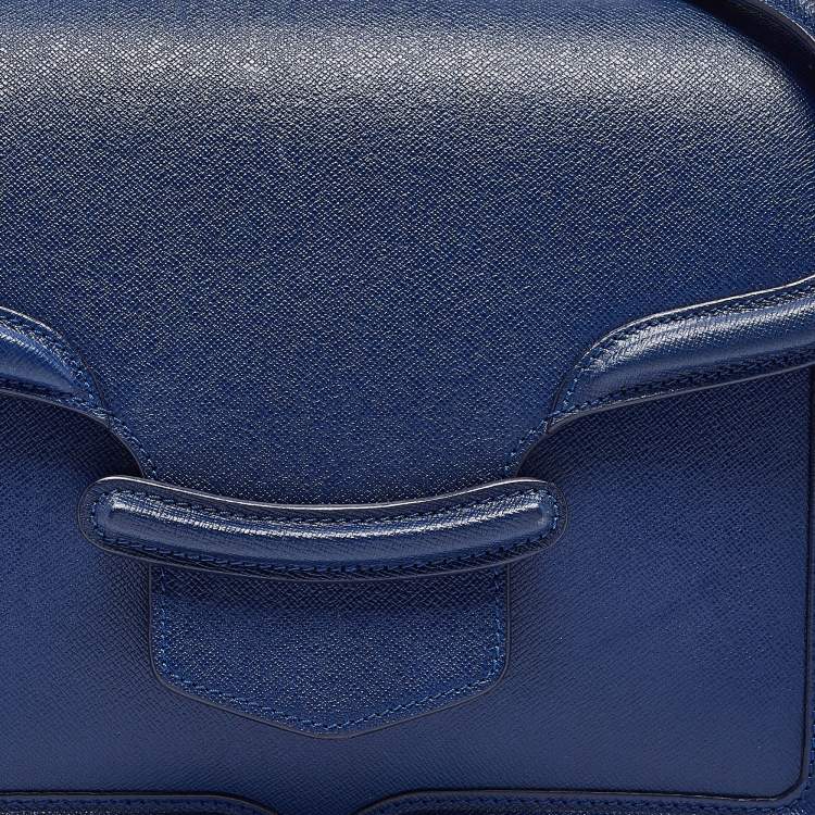 Pre Owned Alexander McQueen Blue Leather Heroine Shoulder Bag