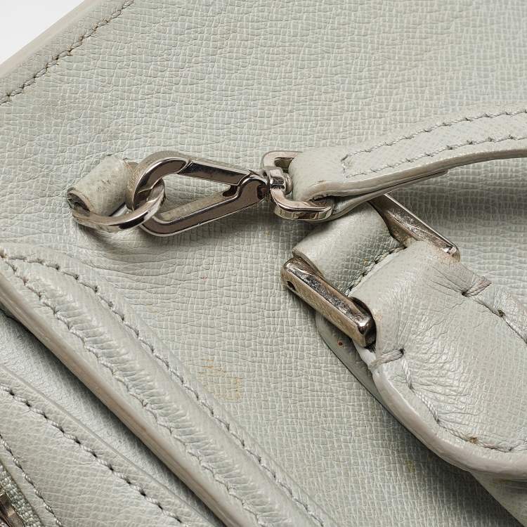 Pre Owned Alexander McQueen Light Blue Leather Mini Heroine Shoulder Bag