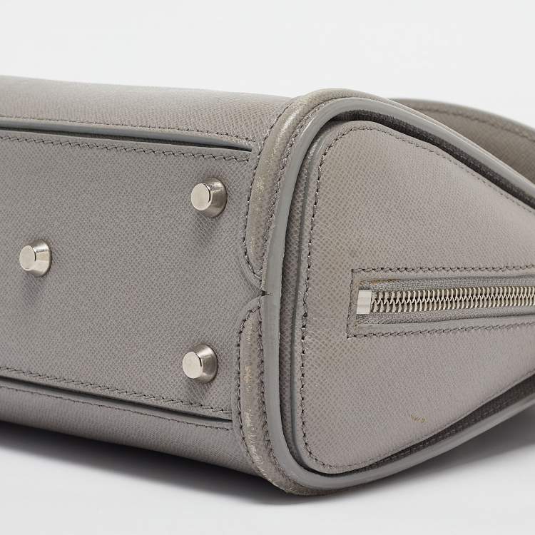 Pre Owned Alexander McQueen Grey Leather Mini Heroine Shoulder Bag
