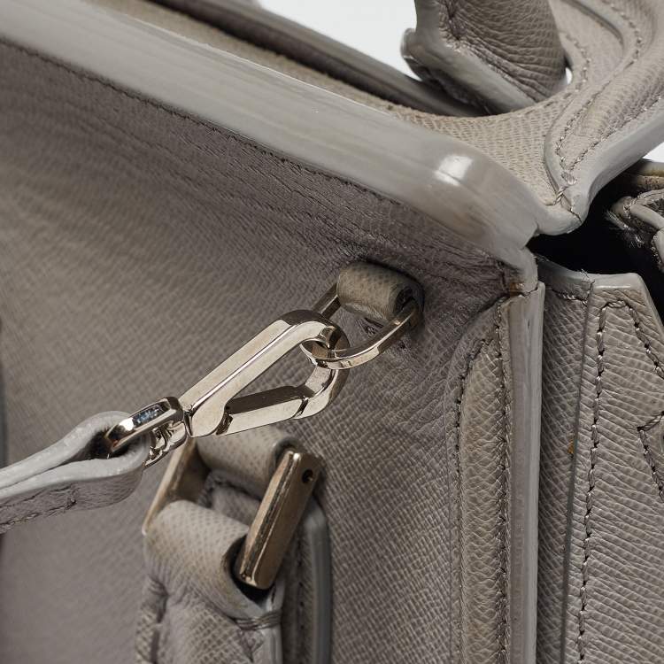 Pre Owned Alexander McQueen Grey Leather Mini Heroine Shoulder Bag