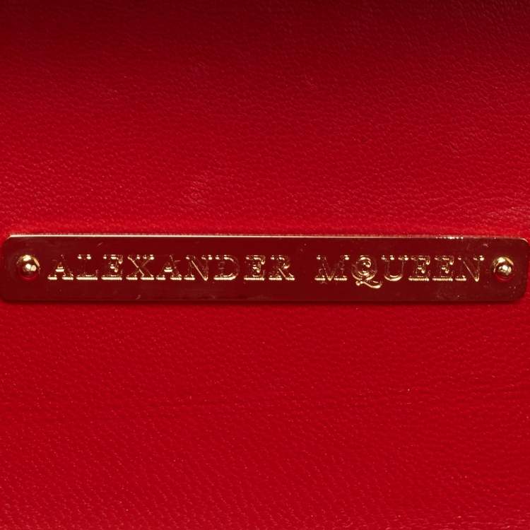 Pre Owned Alexander McQueen Multicolor Leather Britannia Skull Box Clutch