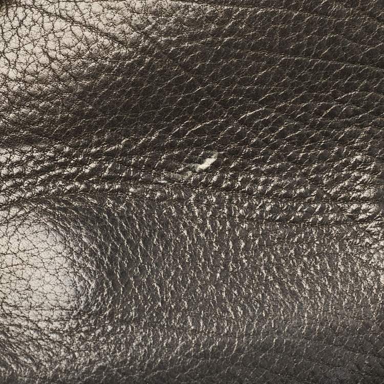 Pre Owned Alexander McQueen Black Calfhair and Leather Wicca Crossbody Bag