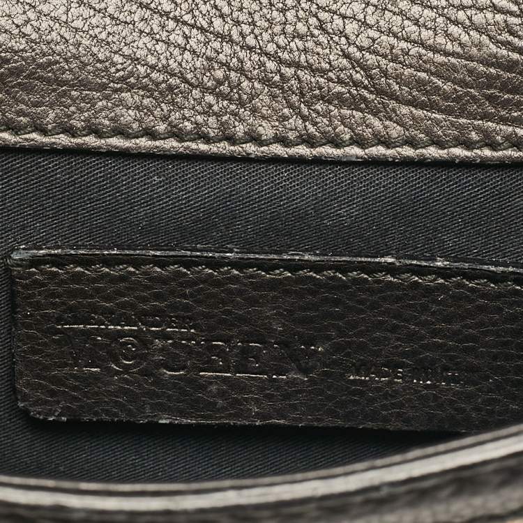 Pre Owned Alexander McQueen Black Calfhair and Leather Wicca Crossbody Bag